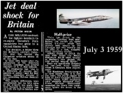 Announcement that Canada was buying F-104G from Lockheed (July 1959)