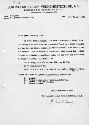 Invitation January 1934