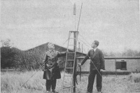 Steinitz and Willy Ley at the rocket test field Berlin