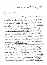 A letter from Alexander Morris to William Leitch urging him to come to Queen's University in Canada (August 1859)