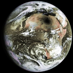 Figure 6.9 Eumetsat weather satellite image from GEO (Courtesy of Eutmetsat).