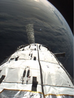 Figure 4.1. Image of Genesis I in low Earth orbit (Courtesy of Bigelow Aerospace).